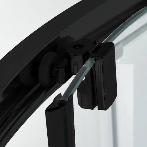 Sanotechnik Boston Black 120x90 hátfalas komplett hidromasszázs zuhanykabin