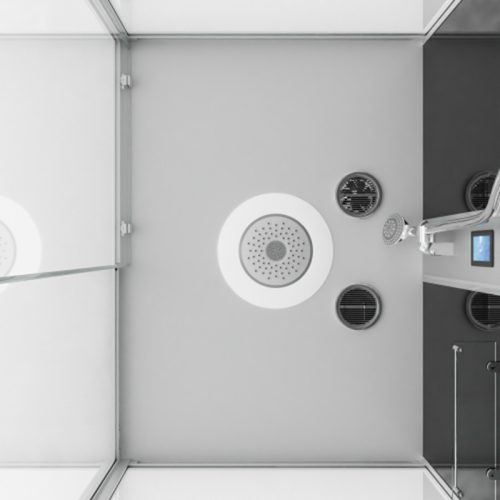 Sanotechnik Boston 120x90 hátfalas komplett hidromasszázs zuhanykabin