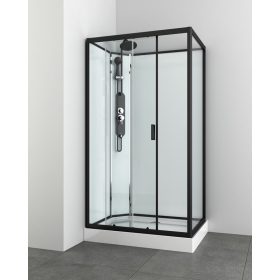   Sanotechnik Epic 3 120x80 cm hátfalas komplett hidromasszázs zuhanykabin