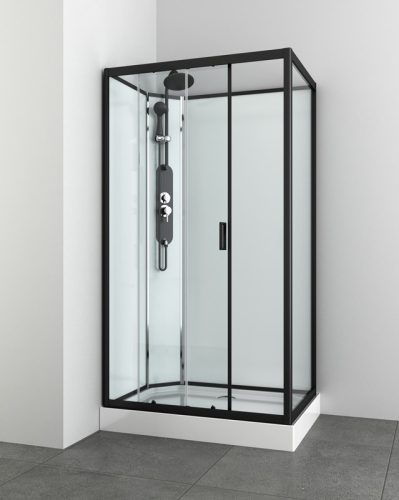 Sanotechnik Epic 3 120x80 cm hátfalas komplett hidromasszázs zuhanykabin