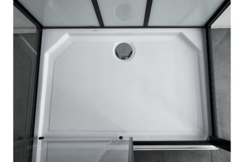 Sanotechnik Sky 3 120x80 cm hátfalas komplett hidromasszázs zuhanykabin