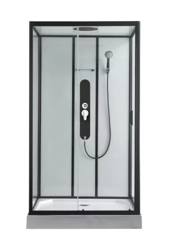Sanotechnik Sky 3 120x80 cm hátfalas komplett hidromasszázs zuhanykabin