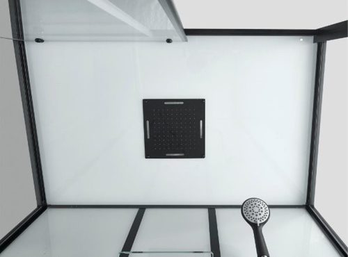 Sanotechnik Sky 3 120x80 cm hátfalas komplett hidromasszázs zuhanykabin