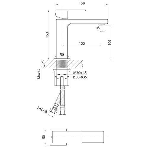 Sapho Cubemix mosdó csaptelep