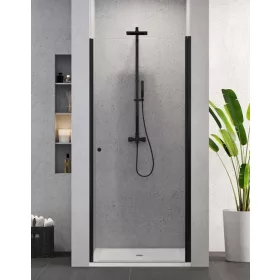 NewTrendy Superia Black 90 cm nyílóajtós zuhanyajtó