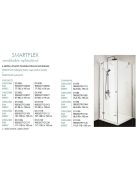 Smartflex 100x80 szögletes nyílóajtós zuhanykabin
