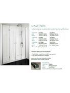 Smartflex 200 kétszárnyú csuklóajtós zuhanyajtó