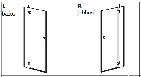 Smartflex 110 nyílóajtós zuhanyajtó méretei