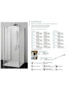 Smartflex 80x80x80 cm nyílóajtós zuhanykabin
