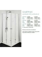 Smartflex 80x80 szögletes két csuklóajtós zuhanykabin