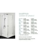 Smartflex 80x80 szögletes két nyílóajtós zuhanykabin