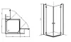 Sanotechnik Smartflex 80x80 szögletes két nyílóajtós zuhanykabin