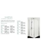 Smartflex 90x90 szögletes csuklóajtós zuhanykabin