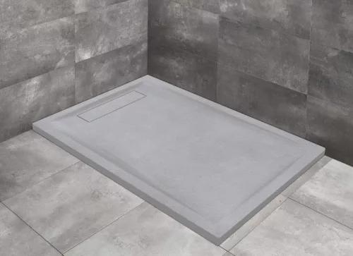 Doris F 150x80 téglalap műmárvány zuhanytálca betonszürke