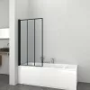 Sanotechnik Elite Black 80 cm kádparaván 