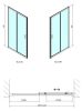 Easy Line 110x70 szögletes tolóajtós zuhanykabin méretek