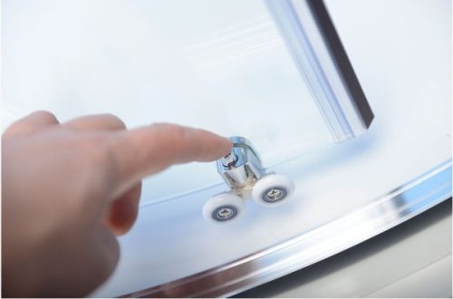 Easy Line 110x80 szögletes tolóajtós zuhanykabin görgő