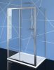 Polysan Easy Line  120x80x80 falsíkra szerelhető tolóajtós zuhanykabin