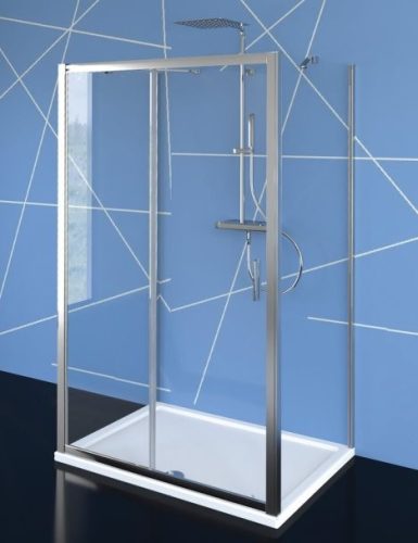 Polysan Easy Line  120x80x80 falsíkra szerelhető tolóajtós zuhanykabin