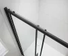 Polysan Easy Line Black 160 cm tolóajtós zuhanyajtó