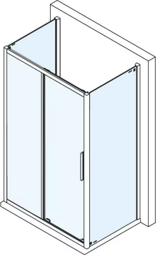 Polysan Easy Line 160x70x70 falsíkra szerelhető tolóajtós zuhanykabin