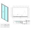 Polysan Easy Line Black 80 cm csuklóajtó