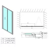Polysan Easy Line Black 90 cm csuklóajtó