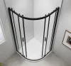 Polysan Easy Line Black 80x80 íves zuhanykabin
