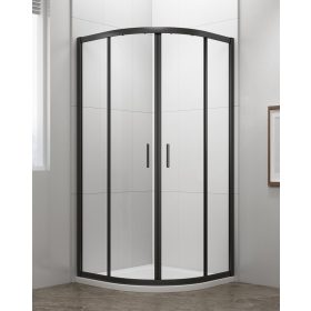 Polysan Easy Line Black 90x90 íves zuhanykabin