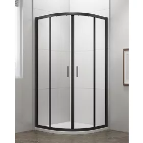 Polysan Easy Line Black 90x90 íves zuhanykabin