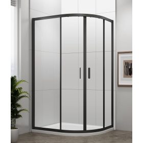 Polysan Easy Line Black 100x80 íves zuhanykabin