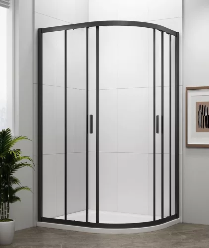 Polysan Easy Line Black 100x80 íves zuhanykabin