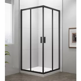 Polysan Easy Line Black 90x90 szögletes zuhanykabin