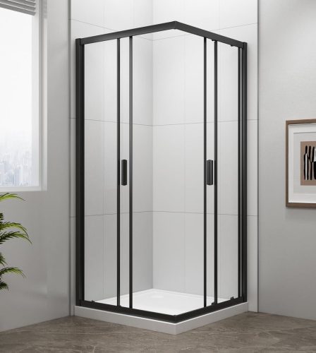 Polysan Easy Line Black 90x90 szögletes zuhanykabin