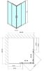 Easy Line 90x90 szögletes zuhanykabin méretei