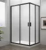 Polysan Easy Line Black 90x80 szögletes zuhanykabin