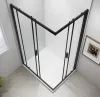 Polysan Easy Line Black 90x80 szögletes zuhanykabin