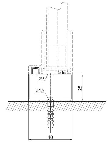 Polysan Easy Line Black toldó profil 25 mm