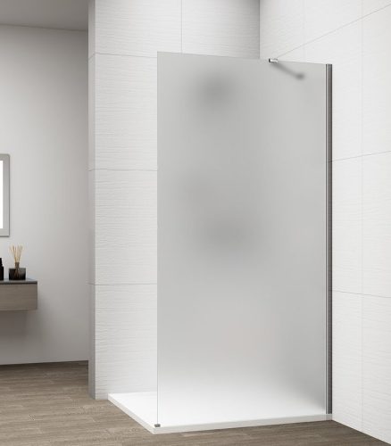 Króm profil, matt üveg