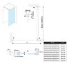 Polysan Esca Chrome Walk-in 100 cm zuhanyfal