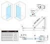 Polysan Esca Chrome Walk-in 100 cm zuhanyfal
