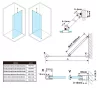 Polysan Esca Chrome Walk-in 120 cm zuhanyfal