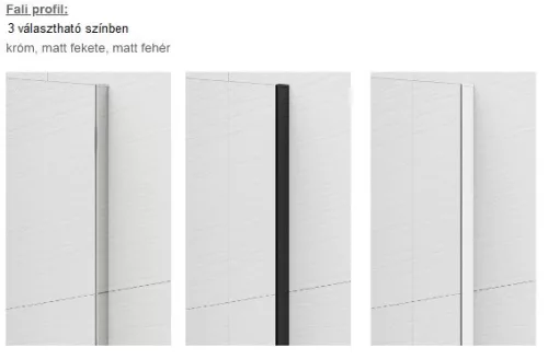 Polysan Esca Chrome Walk-in 130 cm zuhanyfal