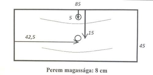 Evita 85x45 öntött márvány mosdó