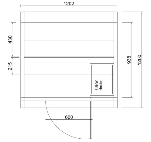 Sanotechnik Lindholm kültéri szaunahordó, egy-kétszemélyes