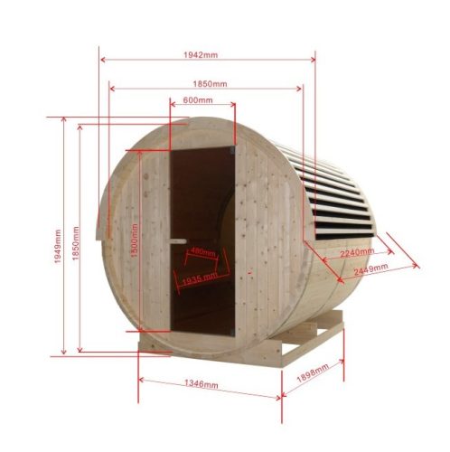 Sanotechnik Nyborg L kültéri finn szauna, hatszemélyes