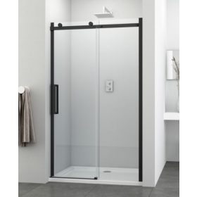 Comfort Black 140 cm tolóajtós zuhanyajtó