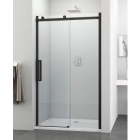 Comfort Black 140 cm tolóajtós zuhanyajtó