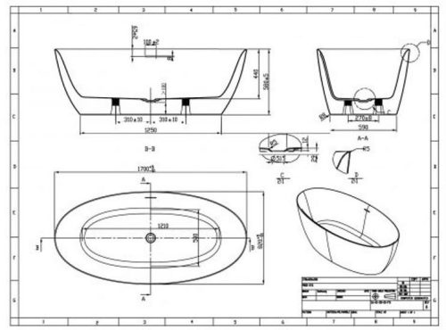 Sanotechnik Miami 170x82 szabadon álló kád