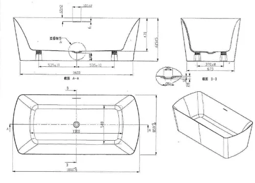 Sanotechnik Orlando 180x85 szabadon álló kád